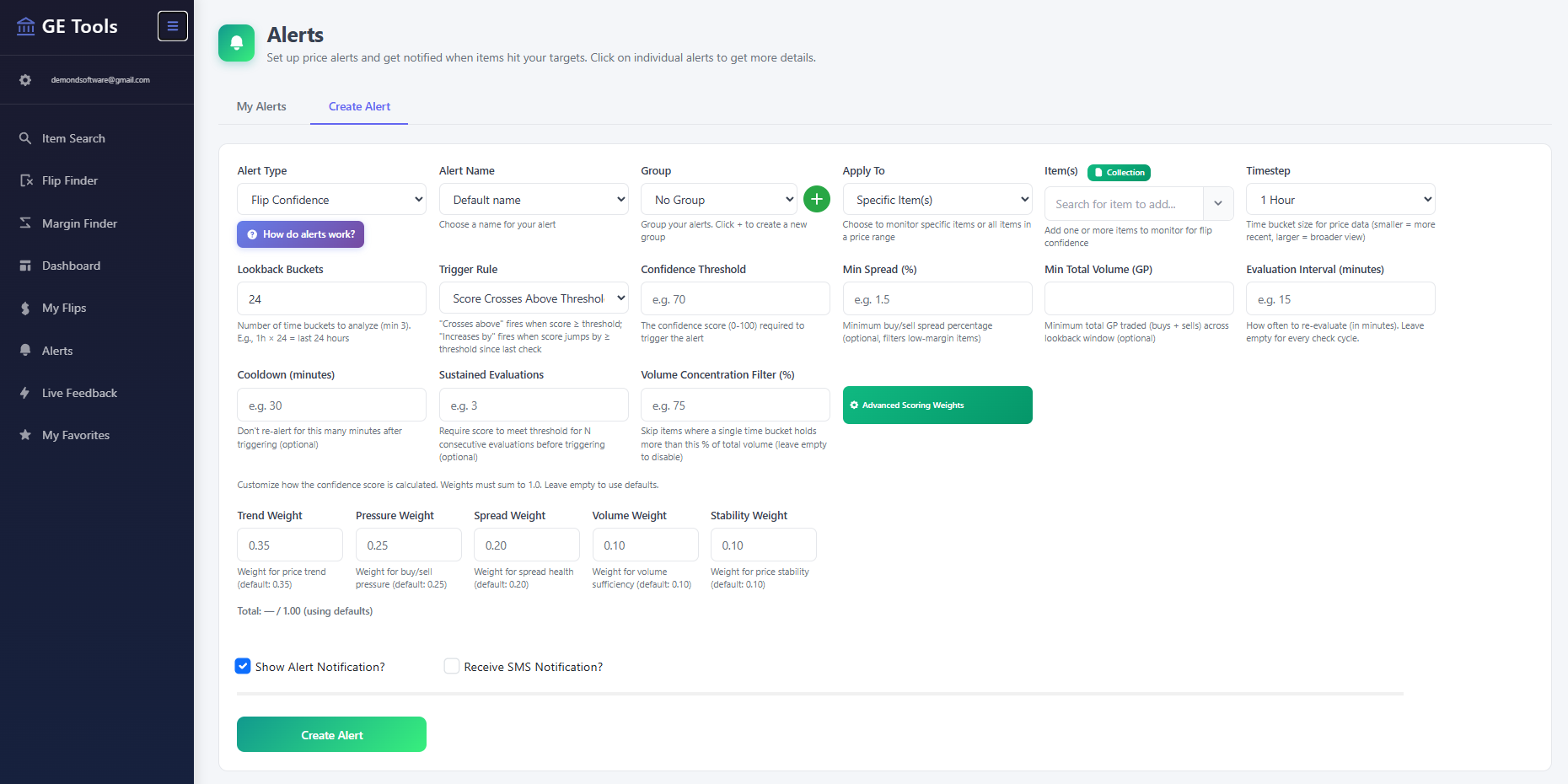 GE Tracker screenshot