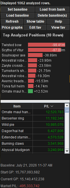 Bank Stats screenshot